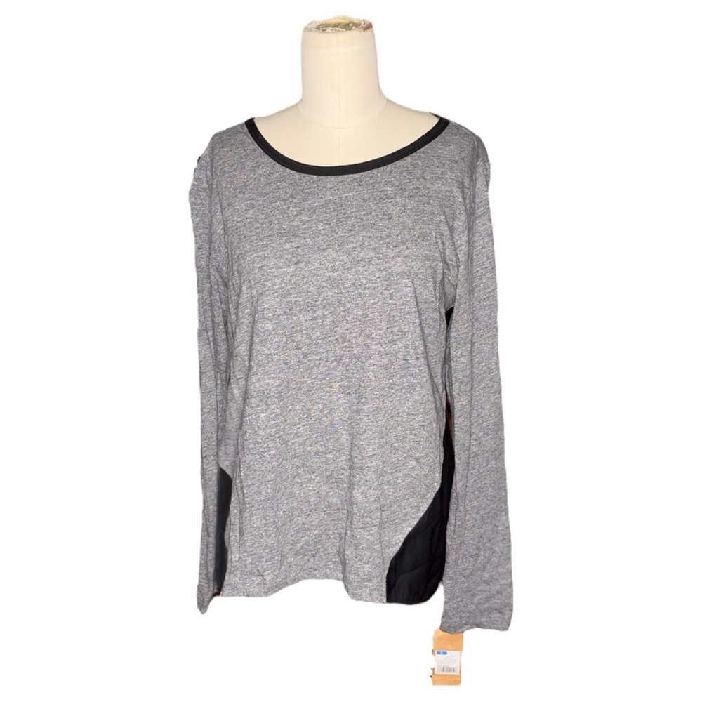 Converse Gray and Black Long Sleeve Athletic Top